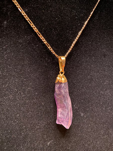 Purple stone necklace