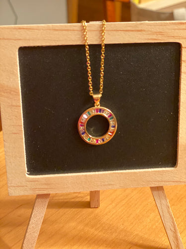 Necklace - Rainbow Ring Pendant